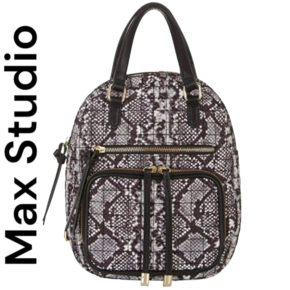 Max Studio Tash snakeskin print backpack NWT